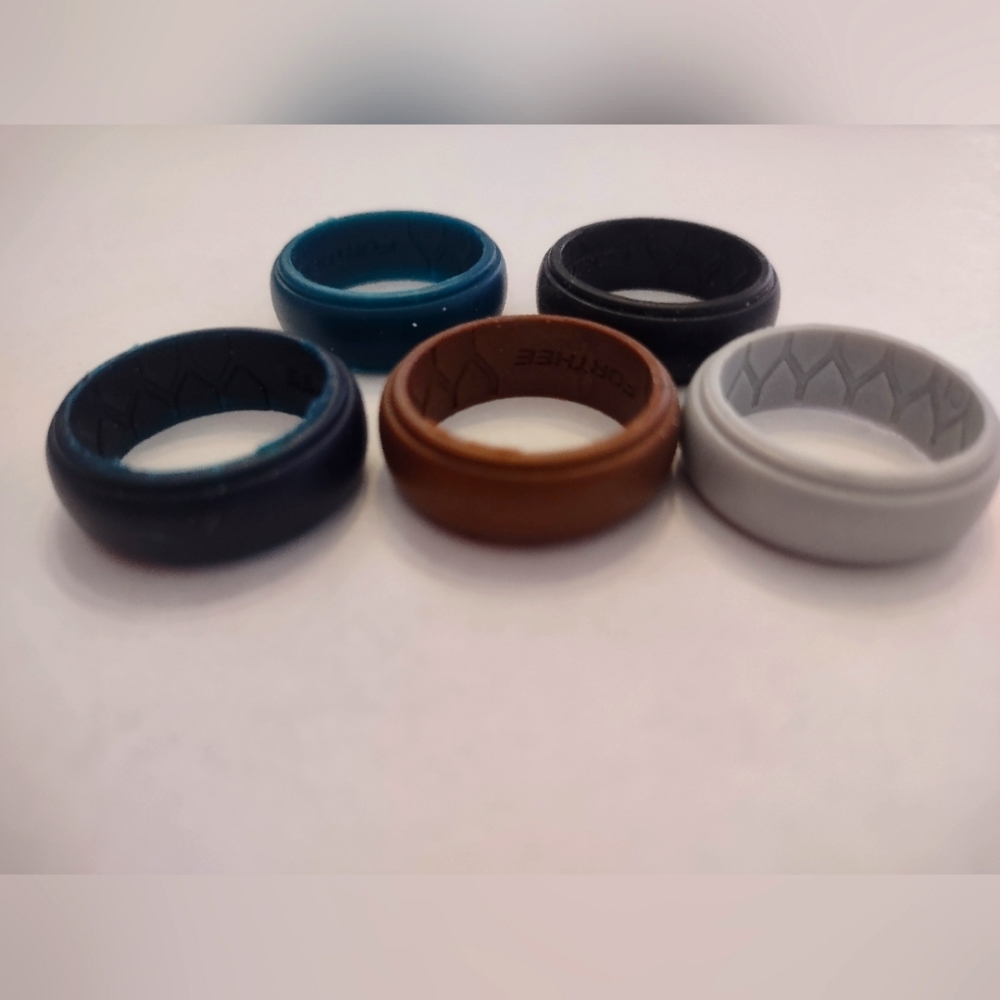 Silicon wedding band rings size 10
